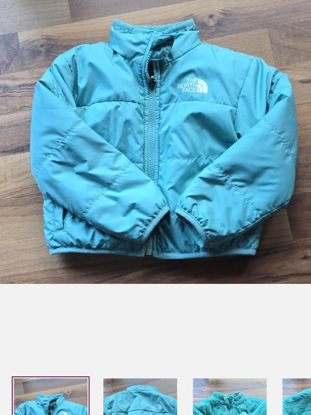 The North Face Kids Teal Blue Puffer Jacket